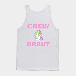 Bachelorette Party Shirt Unicorn Crew Bride Tank Top